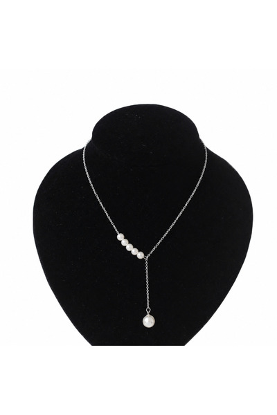 GlaMLo Accessories Colier Tip Y cu Perle