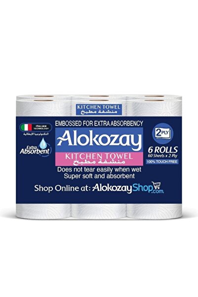 Alokozay Kitchen Paper Towel 60 Sheets (6 Rolls)