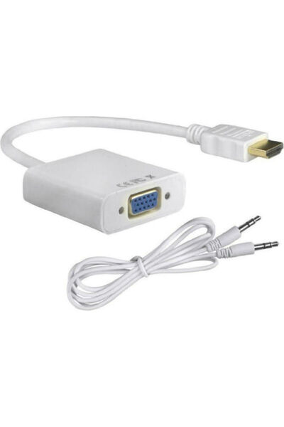 POWERTECH Μετατροπέας HDMI αρσενικό σε VGA θηλυκό Λευκό 1 τεμάχιο CAB-H072