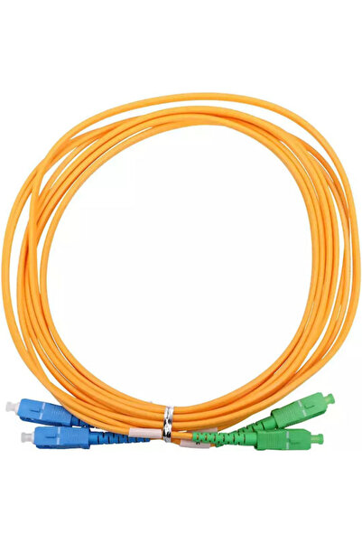 Extralink Cablu de fibră optică SC/APC-SC/UPC 15m Galben Cod: EX.14855