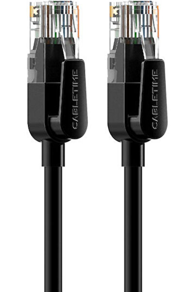 Cabletime Καλώδιο Gigabit Ethernet Κατηγορίας 6, 2μ, Μαύρο, Κωδικός: 970123