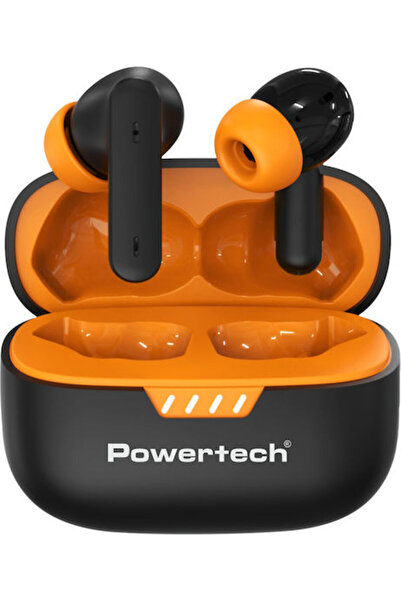 POWERTECH PT-1431 Ενδοωτικά ακουστικά Bluetooth handsfree με θήκη φόρτισης, Μ...