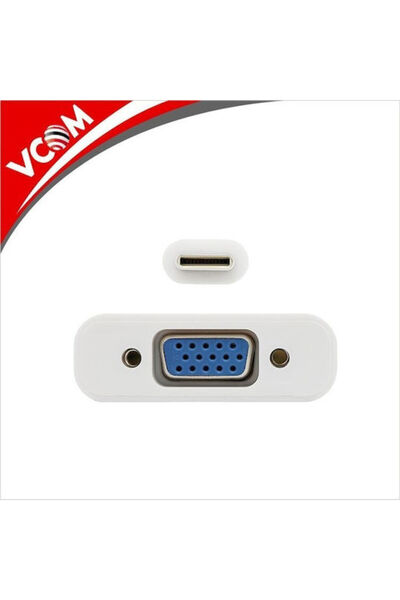 VCOM Καλώδιο Cu421 USB Type C αρσενικό σε VGA θηλυκό 0,15μ Λευκό