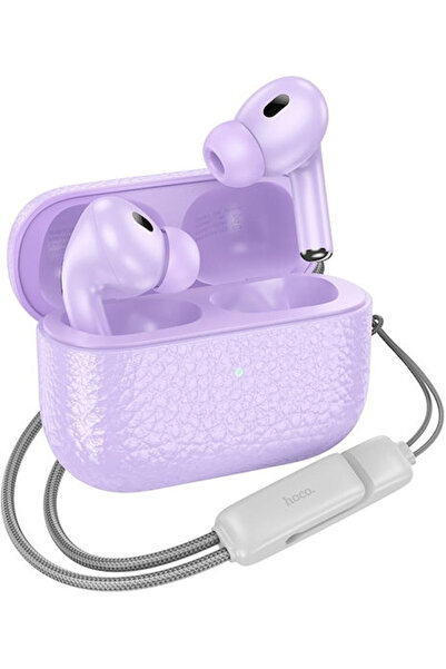 hoco. Hoco EQ9 Duke Ενδοωτικά Ακουστικά Bluetooth Handsfree με Θήκη Φόρτισης Μωβ