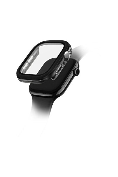 uniq Voute Θήκη Apple Watch Series 10 42mm Σκληρυμένο Γυαλί Μαύρο