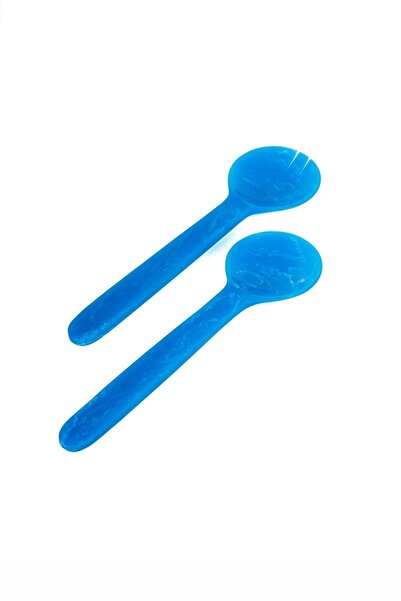Cora Home Riva Blue 2-Piece Service Set 28 cm