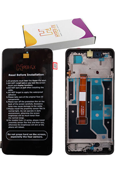 Hyper Οθόνη με μηχανισμό αφής και πλαίσιο για REALME C67 (Μαύρο) Κωδικός: HF-...