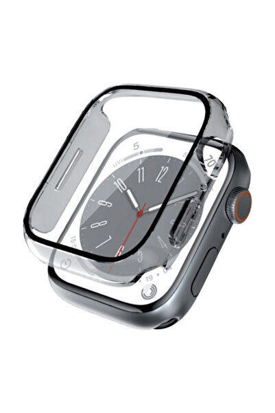 Crong Διαφανής πλαστική θήκη με γυαλί για Apple Watch 45mm