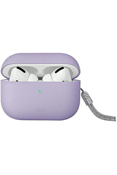 uniq Lino Case Σιλικόνης με Γάντζο Λεβάντα για Apple AirPods Pro