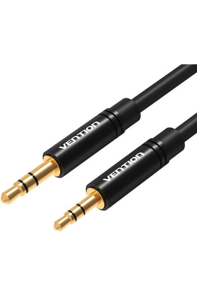 Vention Καλώδιο Jack 3.5mm - Αρσενικό 3.5mm σε Αρσενικό 3.5mm, Μαύρο, 2μ, με ...