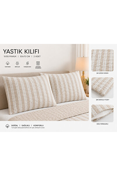 Asaf Home Yastık Kılıfı | Pamuklu | 50x70 cm | 2 Adet