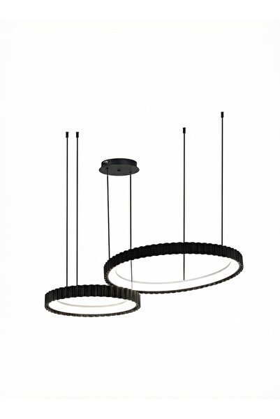 spolux Modern Lighting, Modern chandelier Light, 3 colors LED mode, Black Col...