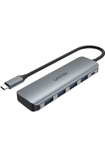 Unitek uHUB P5+ Διανομέας USB 5 Θυρών USB 3.2 με Σύνδεση USB-C Γκρι Κωδικός: ...