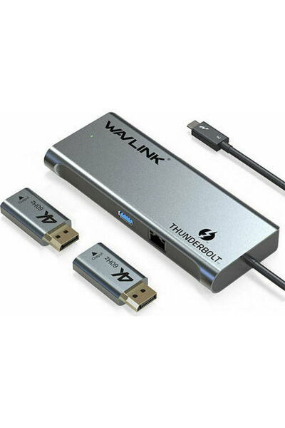 wavlink Σταθμός σύνδεσης Thunderbolt 3 με DisplayPort 4K, Ethernet και υποστή...
