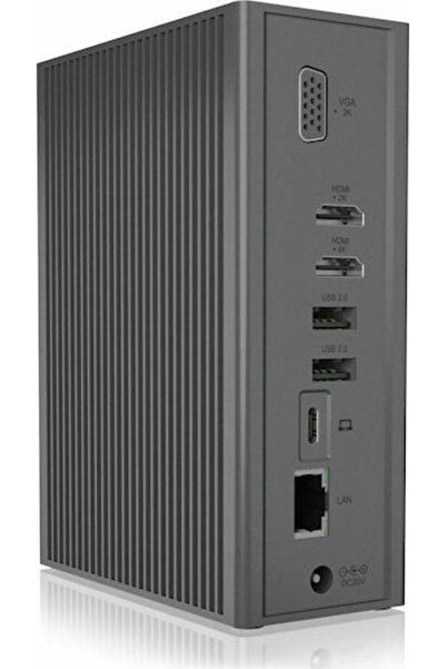 ICY BOX Σταθμός σύνδεσης USB-C με HDMI 4K, PD, Ethernet και υποστήριξη για 3 ...