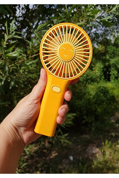 Brokoli Home Mini Fan USB Şarjlı Sessiz El Vantilatör Telefon Standlı 3 Kadem...