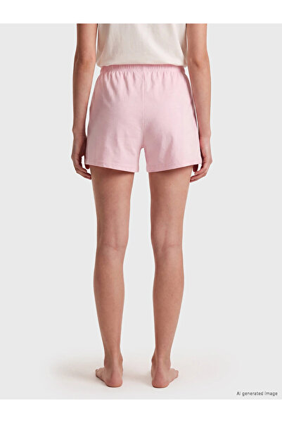 LC Waikiki Pink Elastic Waist Women's Shorts Pajama Bottoms 2-Piece