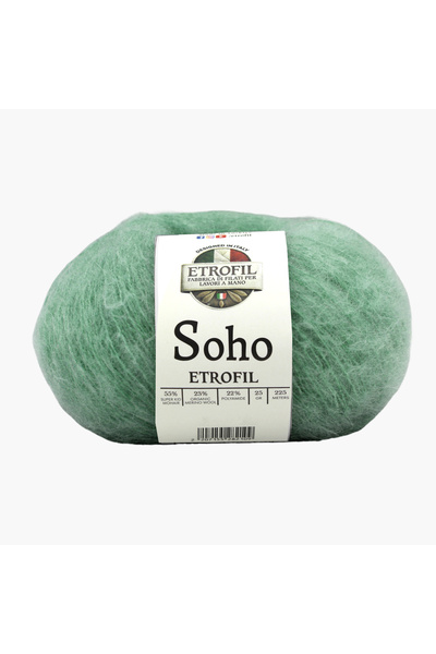 Etrofil Soho pređa za pletenje, menta zelena, 55% super kid moher, 23% organs...