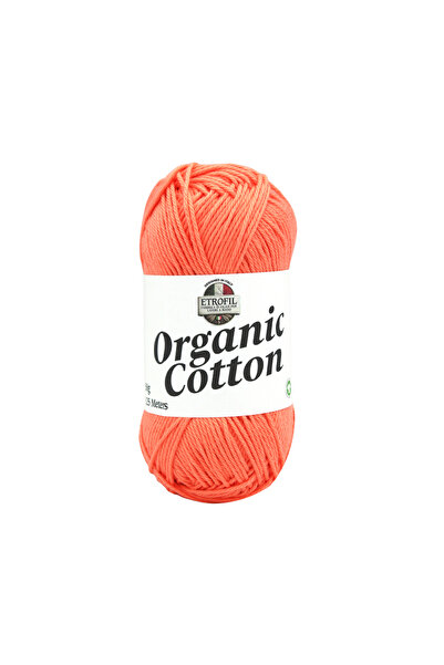 Etrofil Organic Cotton Knitting Yarn Coral Pink 100% Organic Cotton 50g 125m ...