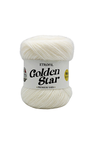 Etrofil Golden Star pređa za pletenje, bela, 75% premium akril, 25% organska ...