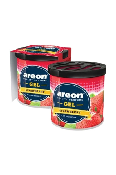 Areon Gel Strawberry Air Freshener for Car, Home Office, Long Lasting Fresh F...