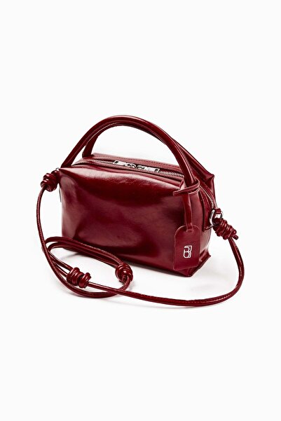Molene Kırmızı Minimal Logolu Mini Çanta