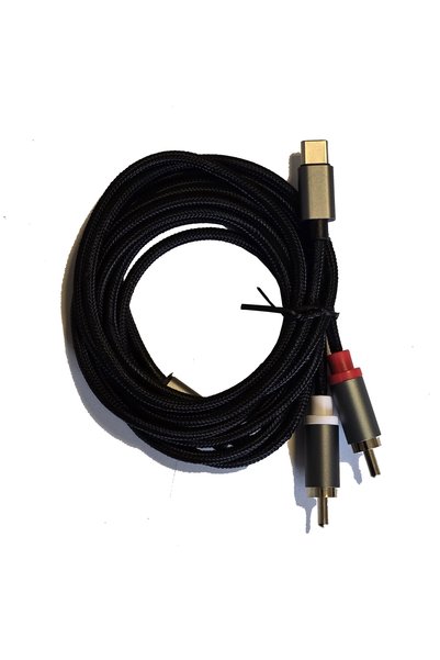 chester Type-C to 2 RCA Ses Kablosu 2 Metre Örgülü Kıvrılmaz Dönüştürücü Tele...