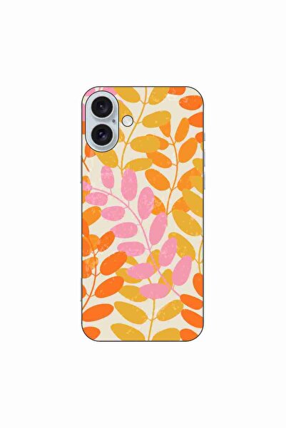 OEM Husa compatibila cu Apple iPhone 16 Plus Silicon Gel Tpu Model Summer Leaves