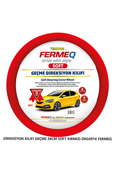 FERMEQ DİREKSİYON KILIFI GEÇME LÜX KOKUSUZ 38CM SOFT KIRMIZI DKG001K