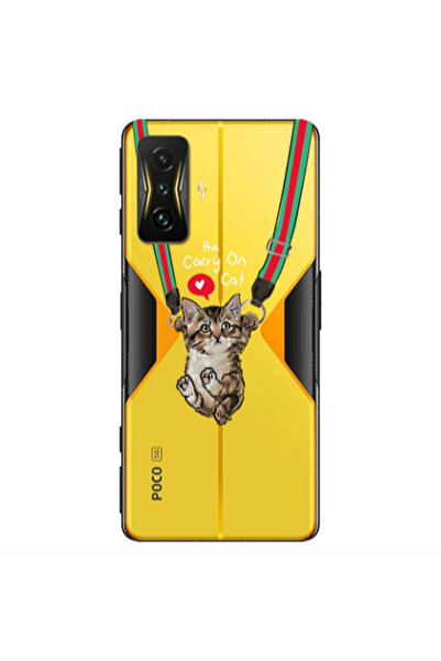 Other Xiaomi Poco F4 Gt Swinging cat Transparent Silicone TPU Θήκη