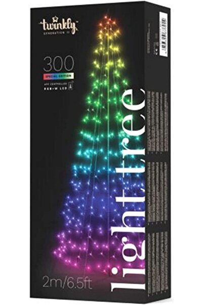 Twinkly Χριστουγεννιάτικο δέντρο με φώτα LED, με 300 LED RGBW και μαύρο πόλο,...