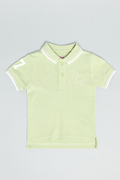 R&B Print Detail Polo T-Shirt and Short Sleeves