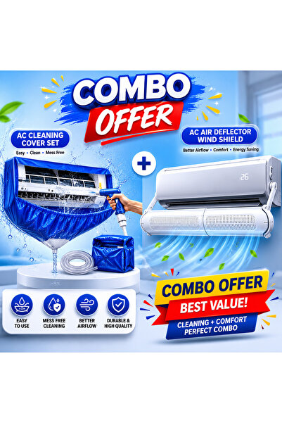 Generic 2-in-1 Split Air Conditioner Cleaning Kit Waterproof AC Washing Cover...