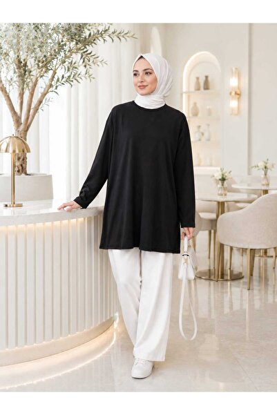 Esra Butik78 Siyah & Beyaz Uzun Kollu İçlik – Standart Beden (Boy: 75 cm)