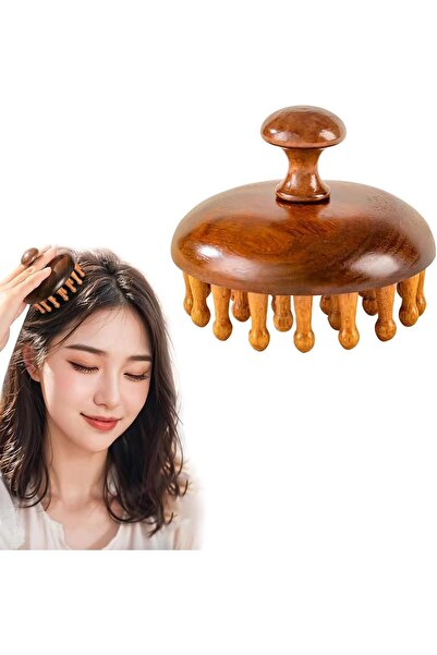 COMB مدلك فروة الرأس، مشط تدليك خشبي، محفز نمو الشعر، مزيل القشرة، للاسترخاء ...