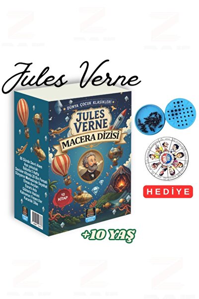 Mercan Okul Yayınları Jules Verne Macera Dizisi (10 Kitap) +10 Yaş, 4-5-6-7 S...