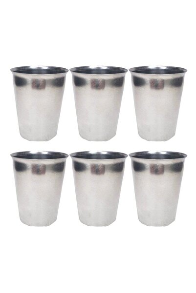 Mestore 6 Pieces Stainless Steel Chrome Cups 9 x 7.5 x 5.5cm