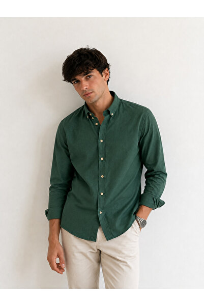 RAFF MAĞAZA Basic Cotton Linen Shirt