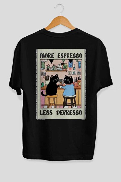 Ankhises 101 Cats for Cat Lovers Printed Black Oversize T-Shirt 100% Cotton U...