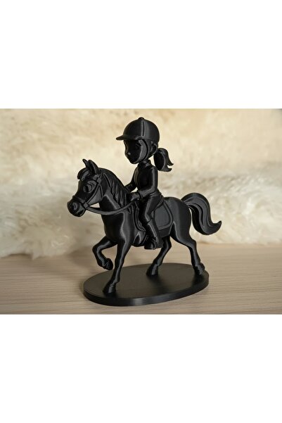 OEM Decorative Figurine Horse Rider, Cartoon Style Design, 3D Printed