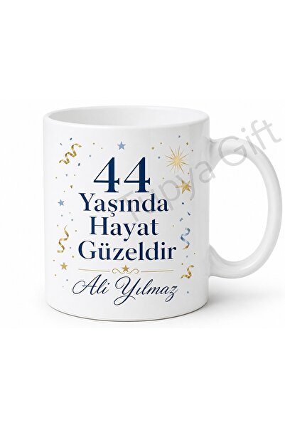 Tupya Gift كوب هدية مصمم خصيصًا لعيد الميلاد الـ 44 مع نص مكتوب عليه