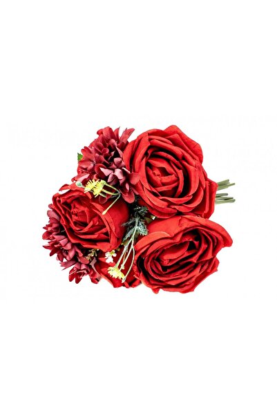 OEM Flori Artificiale Buchet Trandafiri 6 Flori Si Margarete Rosu