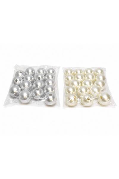 OEM Plastic Pearls Drilled Whole 4.25cm/1000g Cream