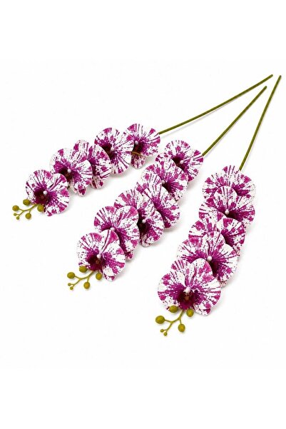 OEM Orhidee artificiala 15 flori 58 Alb-Lila