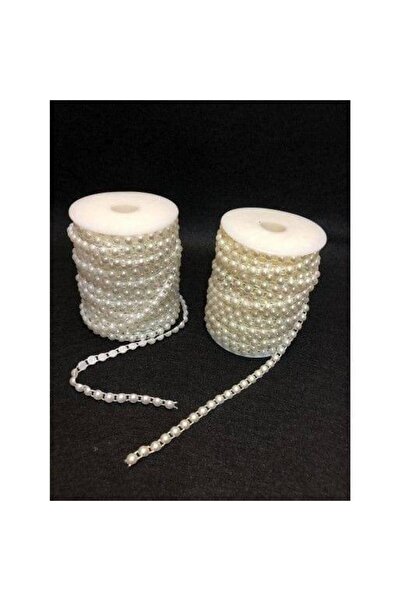 OEM Half Plastic Pearls On Roll 0.8cm/17m Cream
