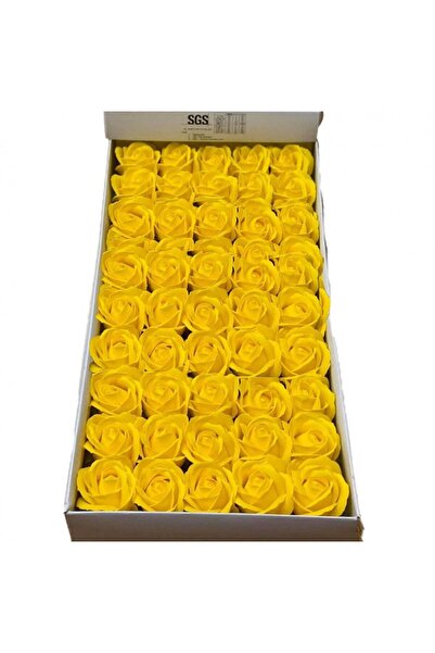 OEM Trandafiri De Sapun Premium Parfumati 5cm 50cap Medium Yellow