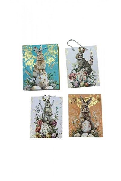 OEM Pungi cadou decor iepurasi 12/set 26x32x10cm