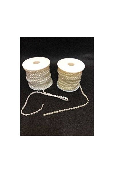 OEM Jumatati Margele Pe Rola Plastic Perla 0.6cm/22m Alb