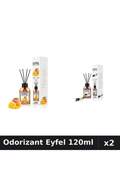 Eyfel Set 2 Odorizant Camera Betisoare 120ml - Mango, Vanilie - Parfum Intens