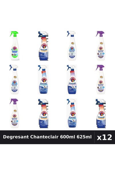 Chanteclair Set 12 Degresant Universal 600ml 625ml - Lămaie, Bicarbonat, Mosc...